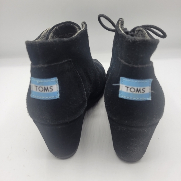 Tom's heeled ankle booties lace up size 9 - Picture 4 of 15